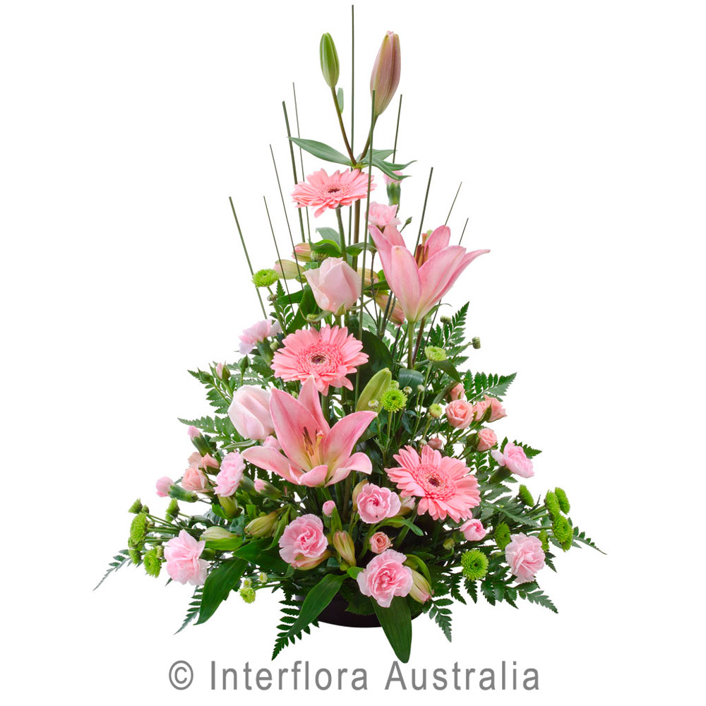 Arrangement Of Pink Assorted Flowers